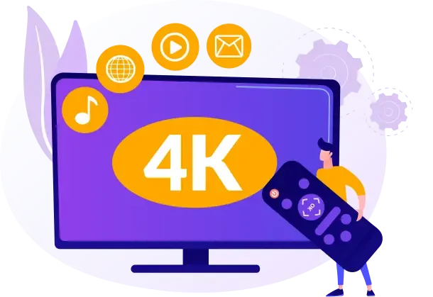 Watching live television and on-demand entertainment in 4K