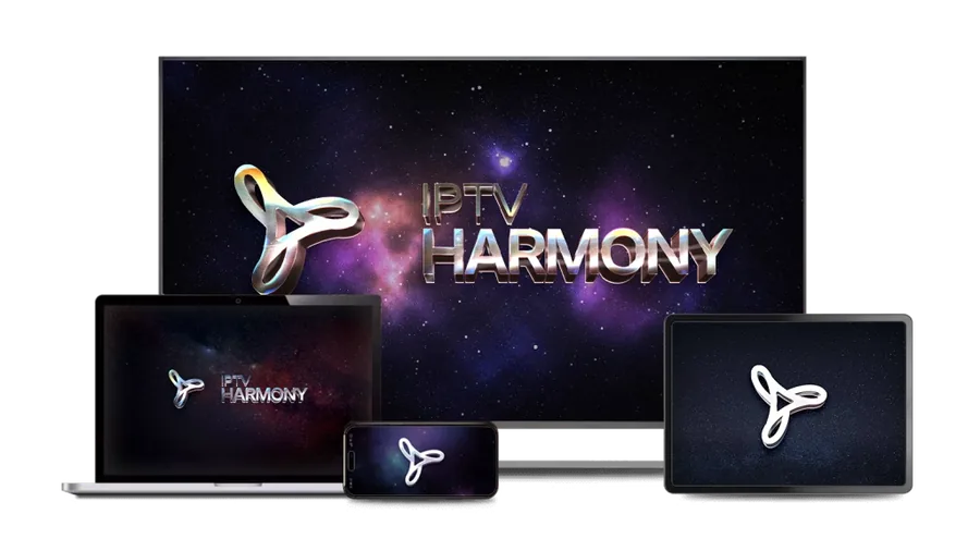 IPTV Harmony on a TV, laptop, tablet and phone