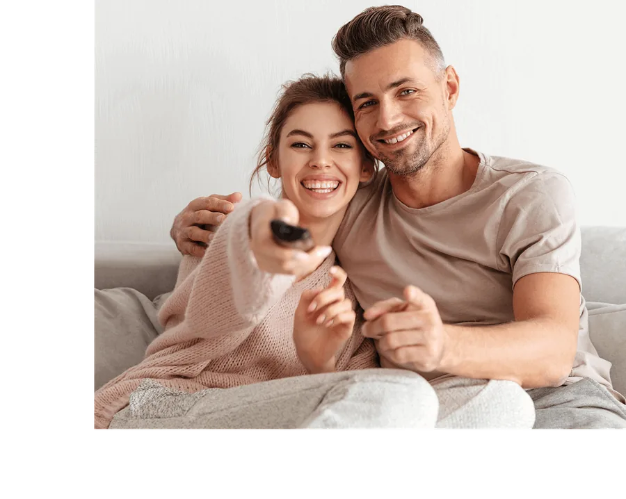 Couple streaming VocoTV at home
